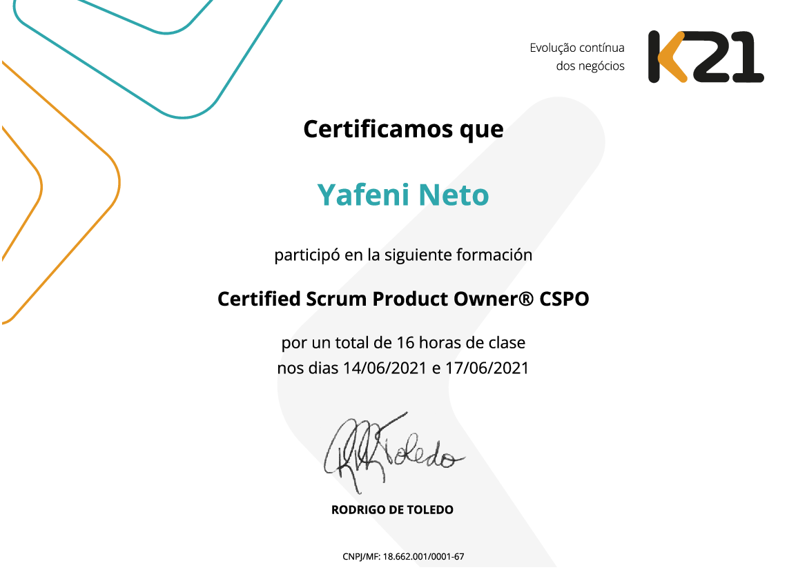 Certificado K21